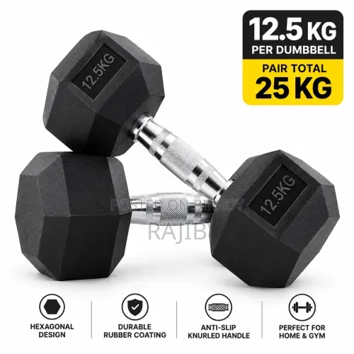 12.5kg Hex Dumbbell - 2 PCS / 1 Pair (25kg)