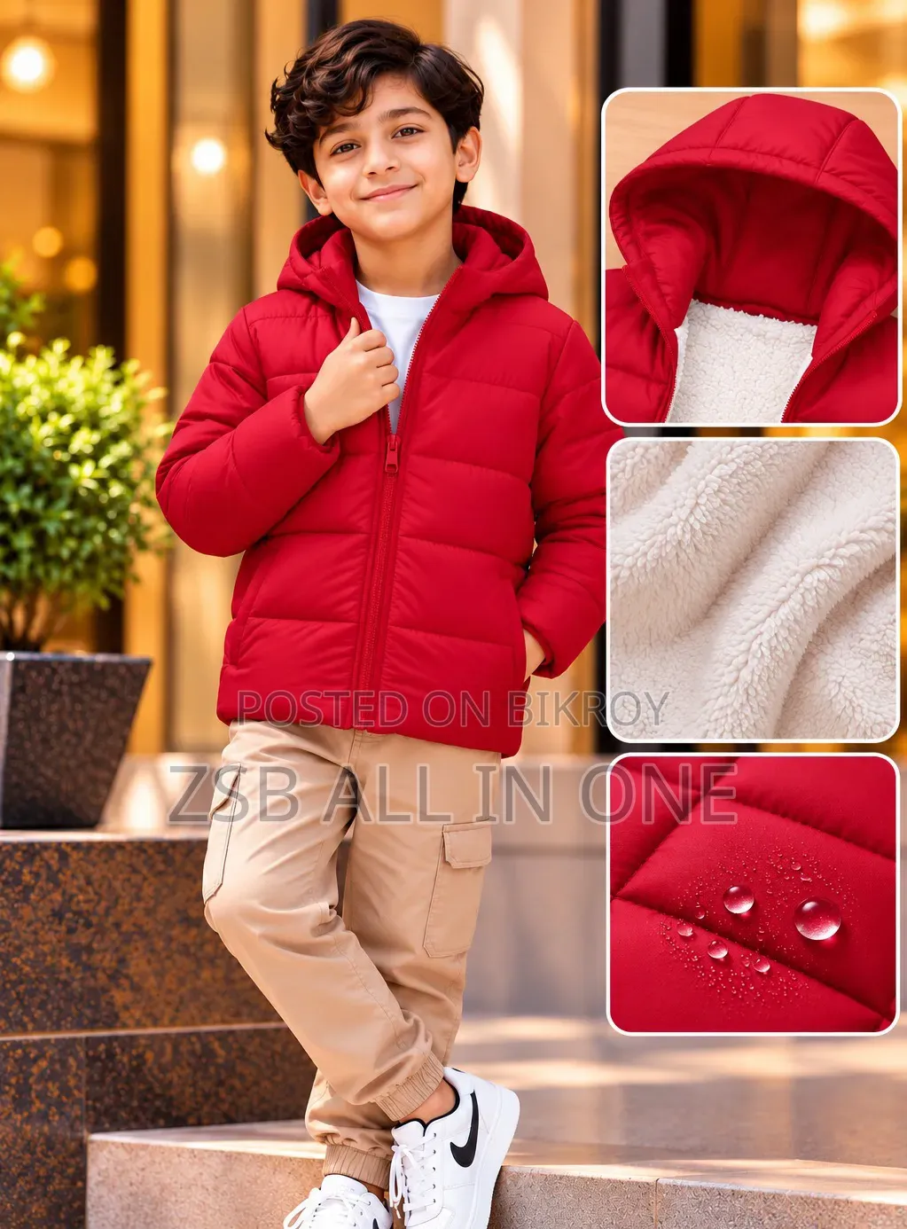 Premium Kids Sherpa Padding Jacket