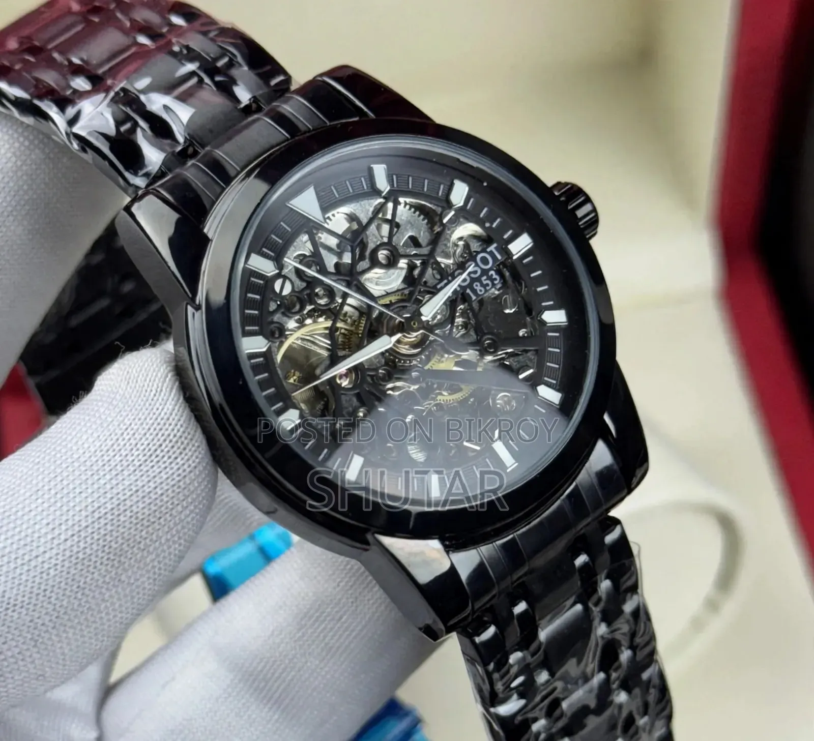 Tissot 1853 Skeleton Automatic Watche Full Black - New Condition