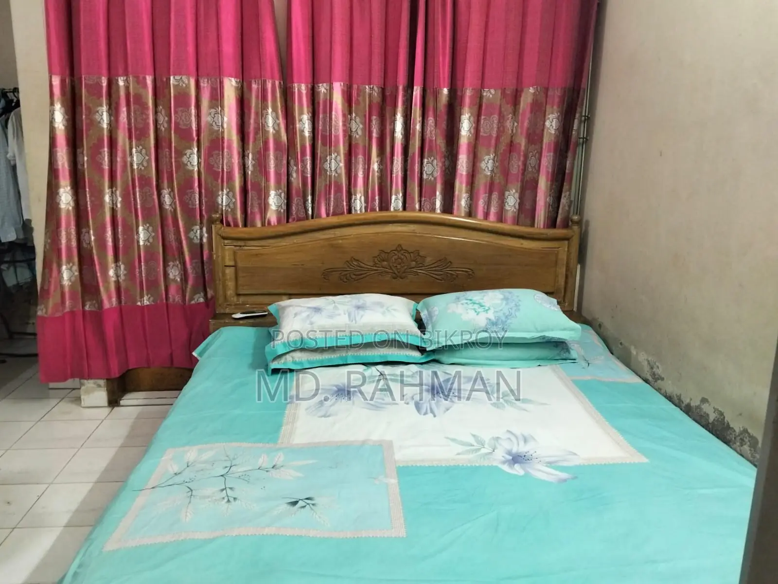 কাঠের খাট বিক্রি হবে ৬ ফিট বাই ৭ ফিট