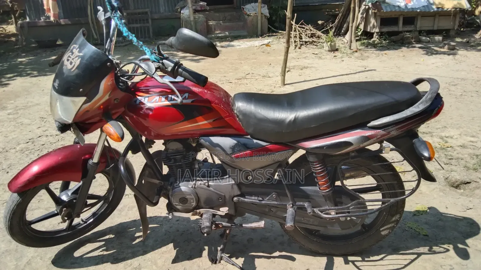 বাজাজ প্ল্যাটিনা ১০০ ২০১৭ রেড