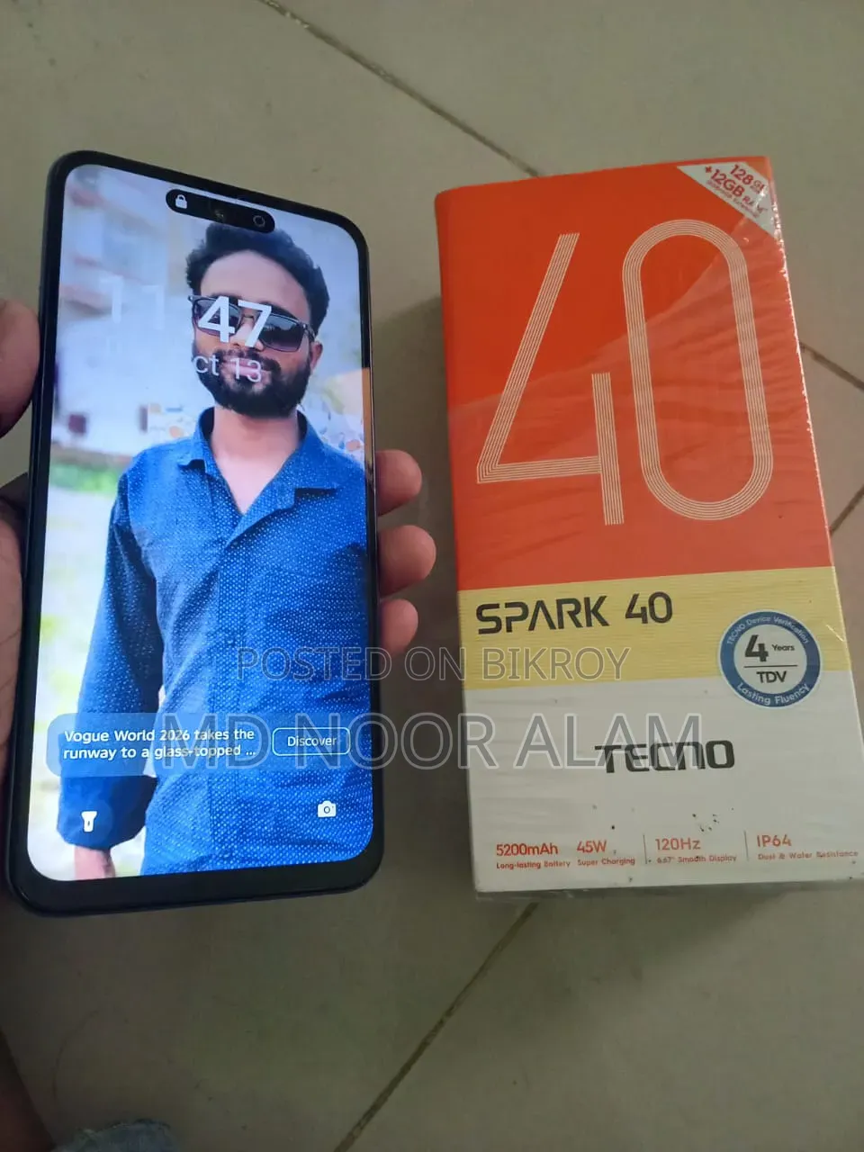 টেকনো স্পার্ক ৪০ ১২৮ জিবি ব্লু