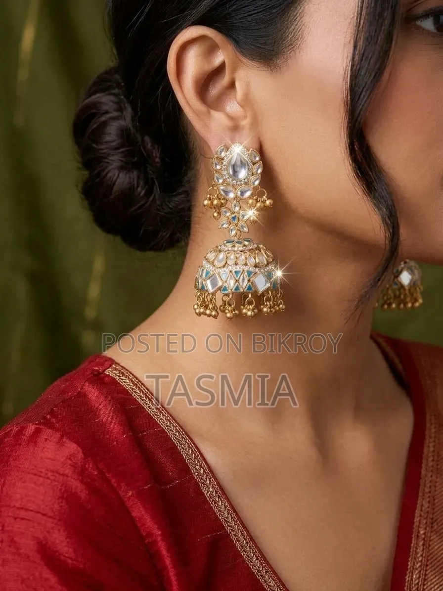 Jhumka Earrings for Women Light Weight (1set)_ ঝুমকা কানের দুল