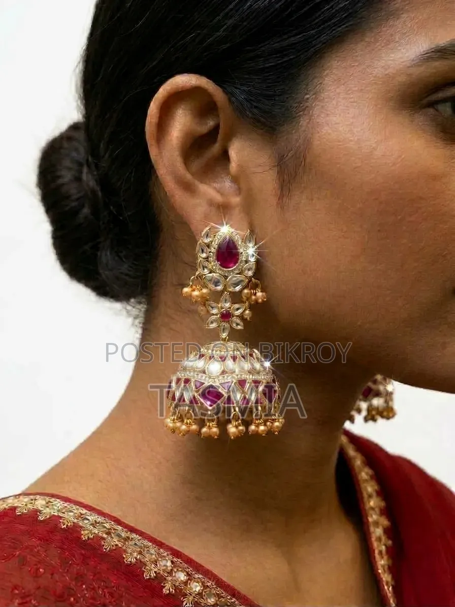 Jhumka Earrings for Women Light Weight (1set)_ ঝুমকা কানের দুল