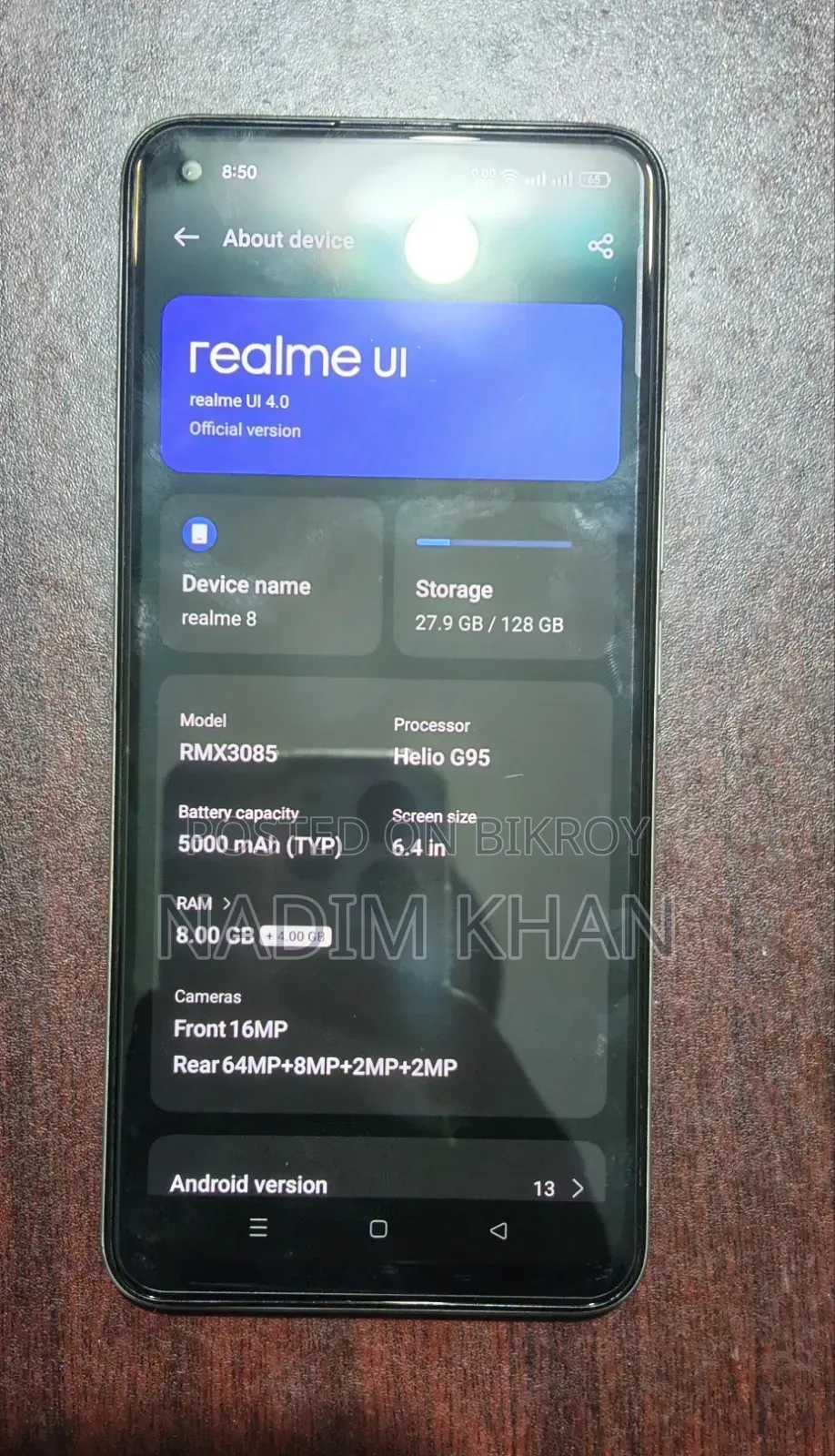 Realme 8 5G 128 GB Silver