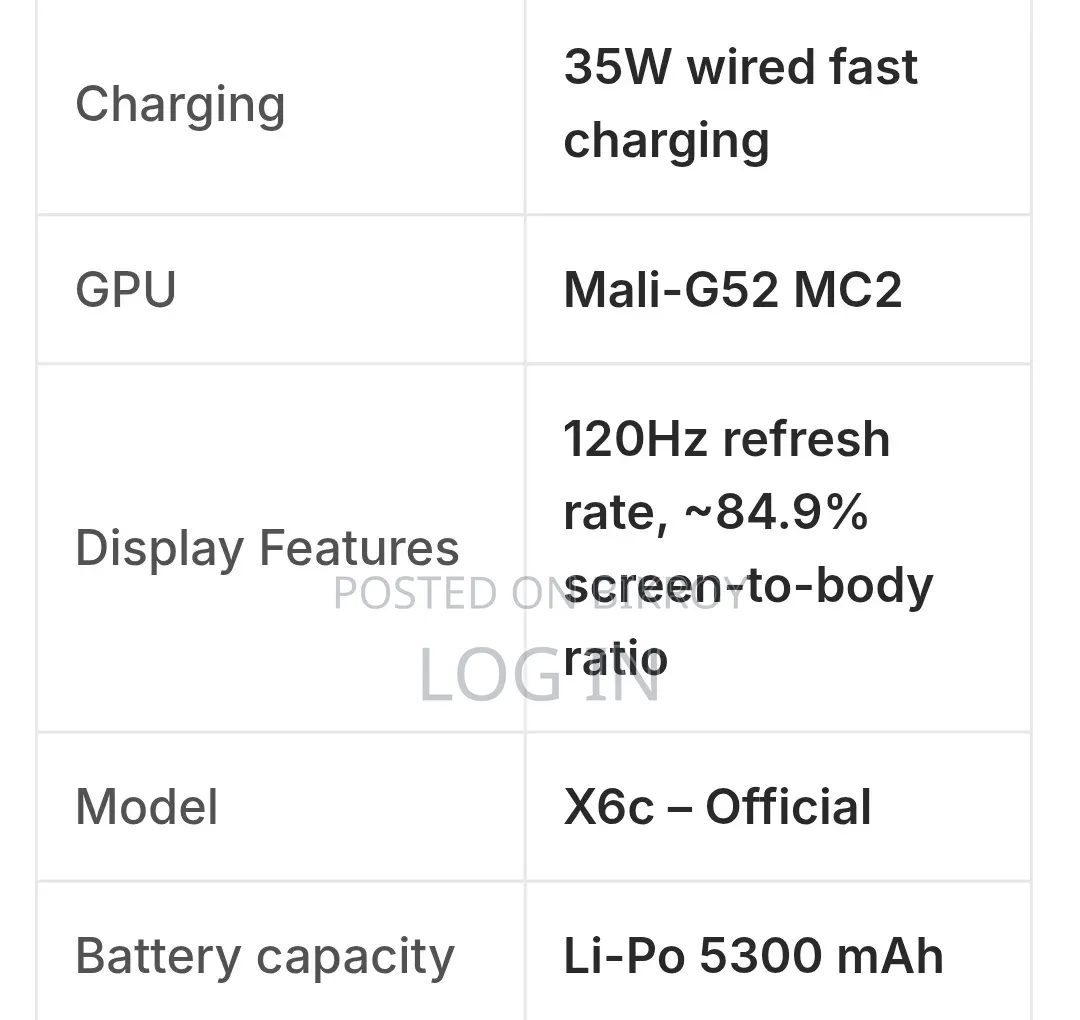 New Honor X6C 128 GB Black