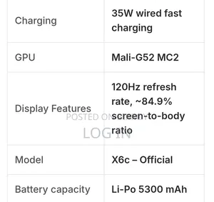 New Honor X6C 128 GB Black