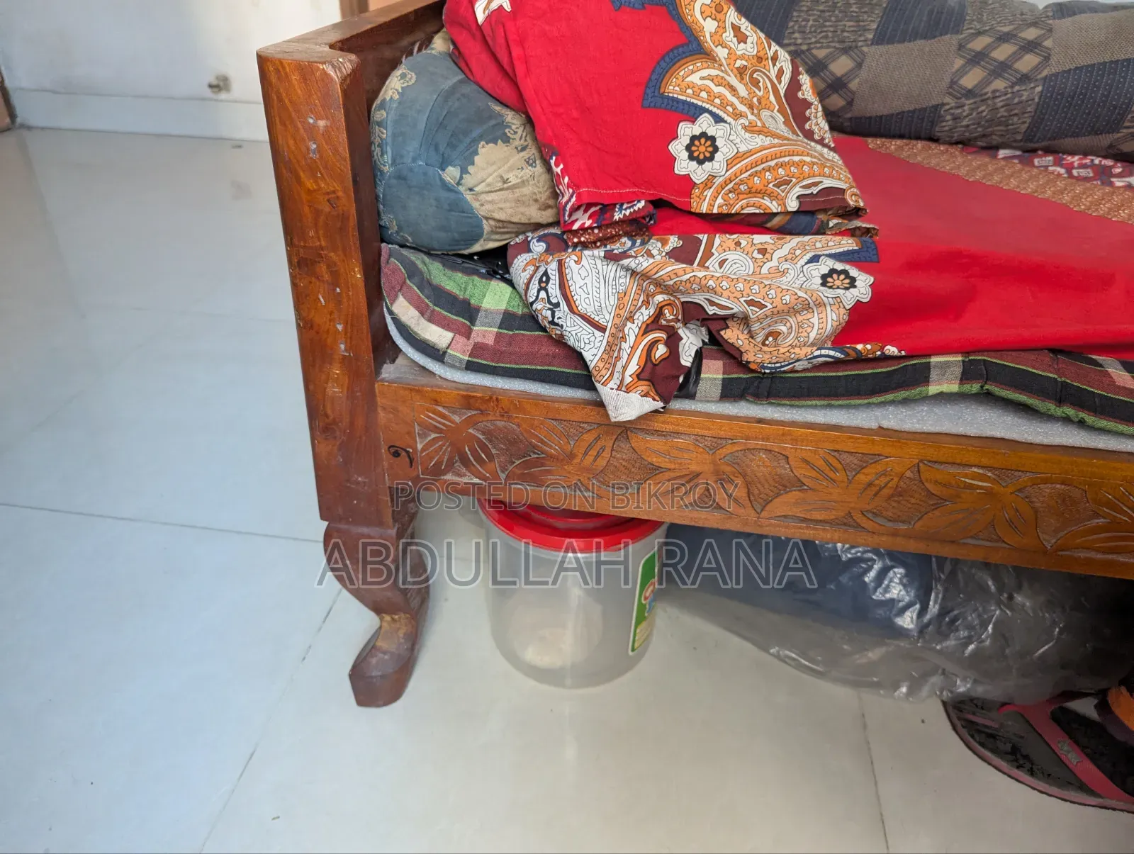 Bed 6 by 7 Feet (Body সেগুন কাঠের)