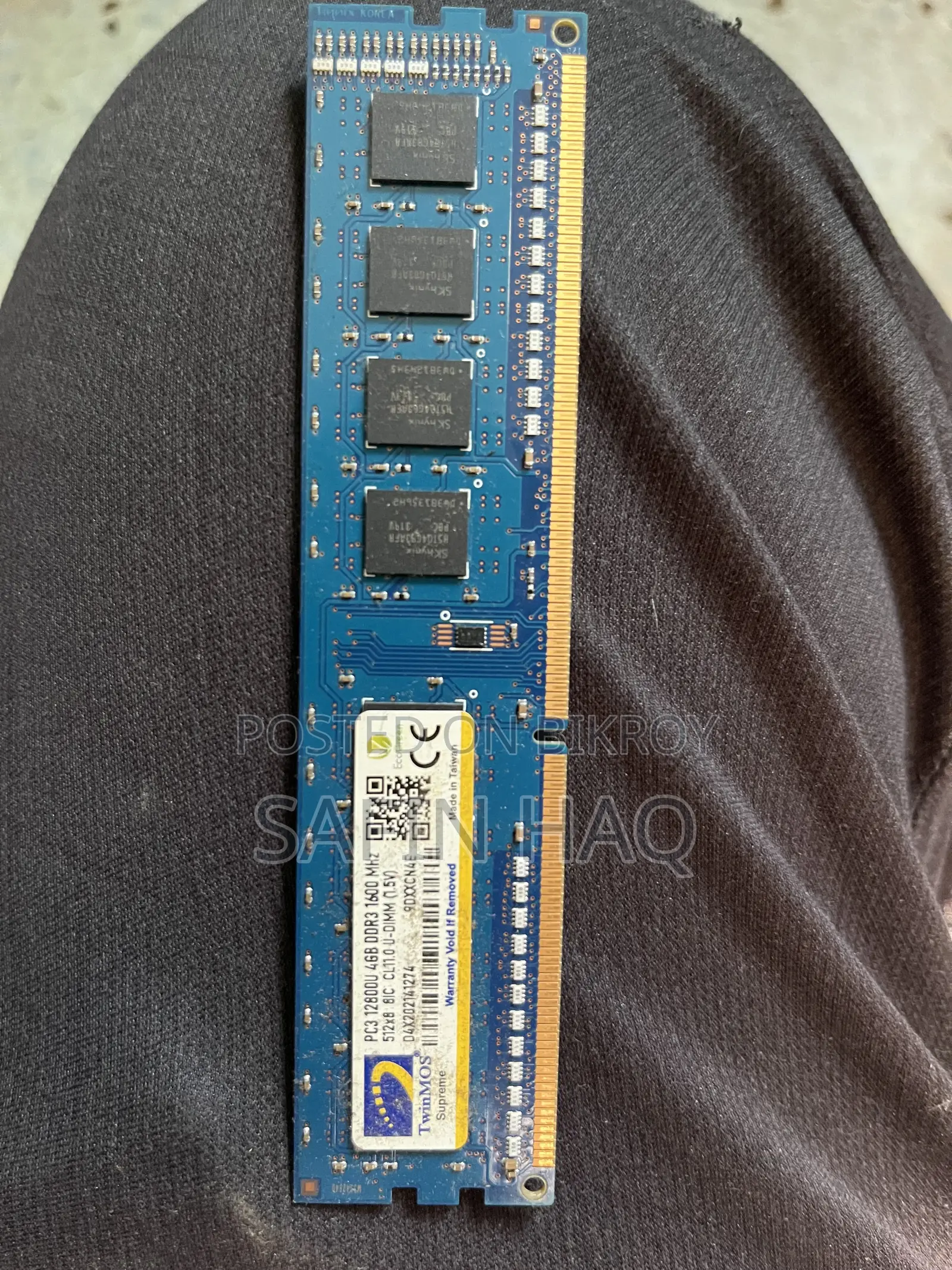 Twinmos 4GB DDR3 1600MHz Hynix 4 GB DDR3 16000MHz