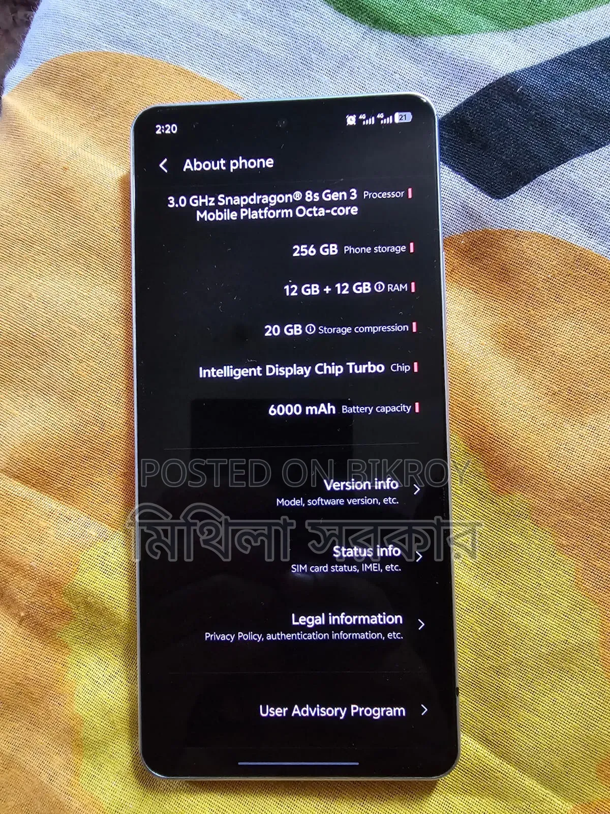 Vivo iQOO Z9 Turbo 256 GB White