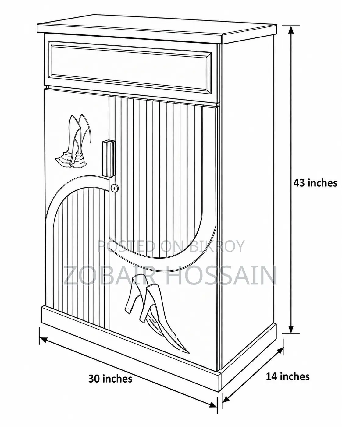 ব্যবহৃত কানাডিয়ান ওক কাঠের তৈরি শু র‍্যাক (Shoe Rack) বিক্রি হবে