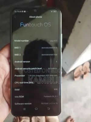 Vivo Y17 256 GB Blue