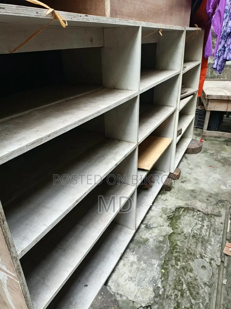 Shop Racks and Glass. Total 4+2 -- 6 pieces.