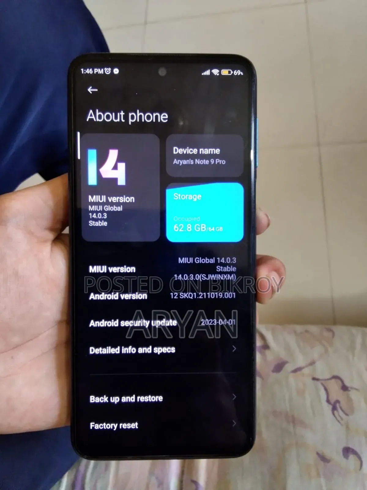 Xiaomi Redmi Note 9 Pro 64 GB Blue