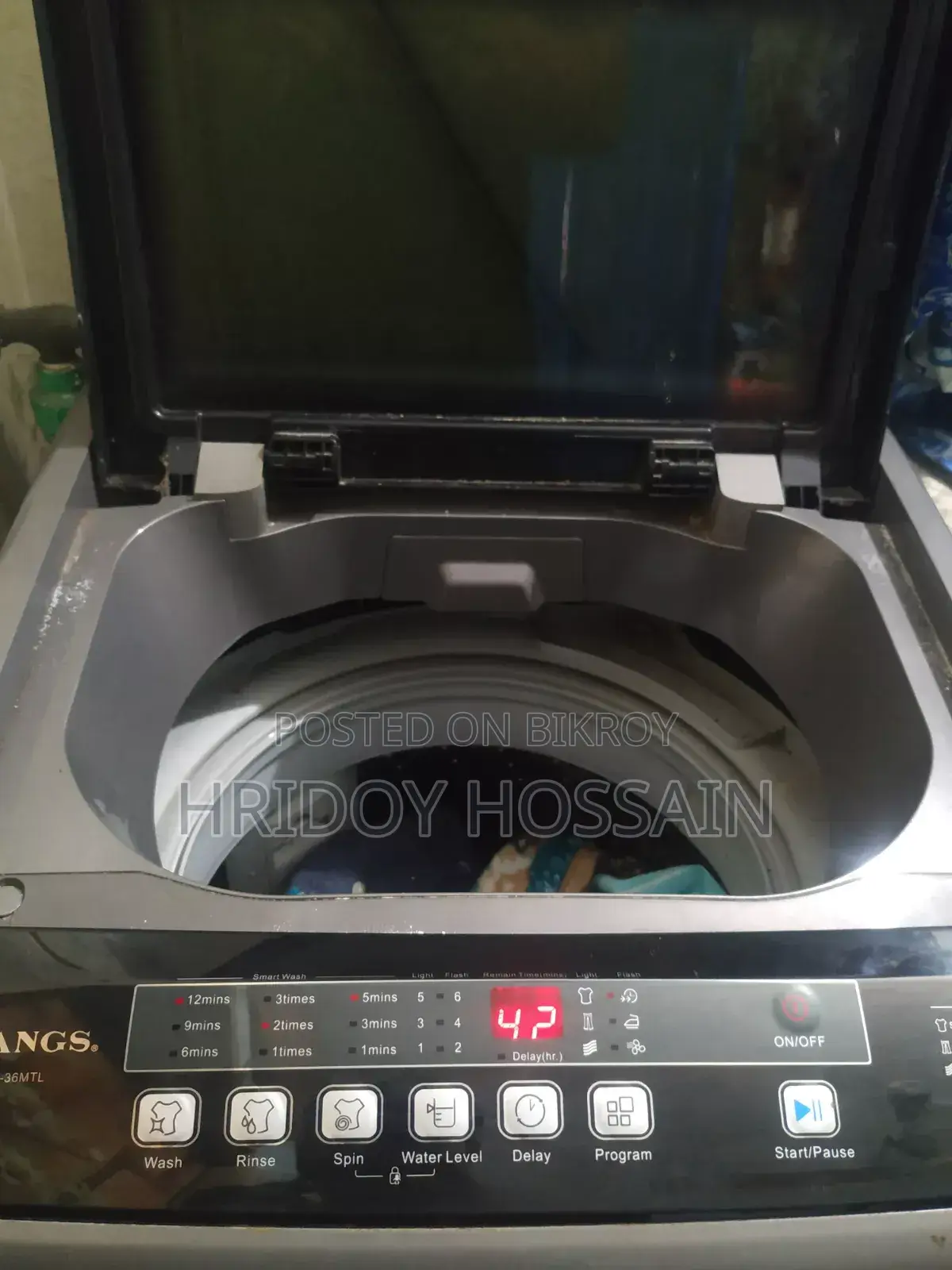 Fully Functional, রানিং ওয়াশিং মেশিন বিক্রয় করা হবে।