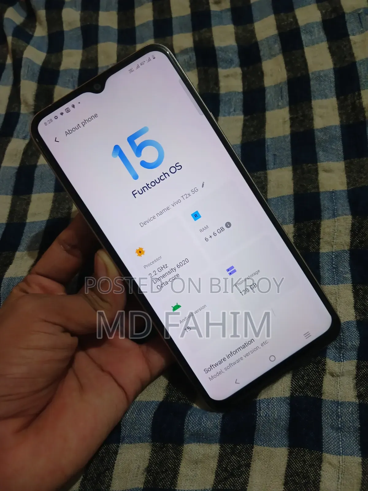 Vivo T2x 128 GB Rose Gold