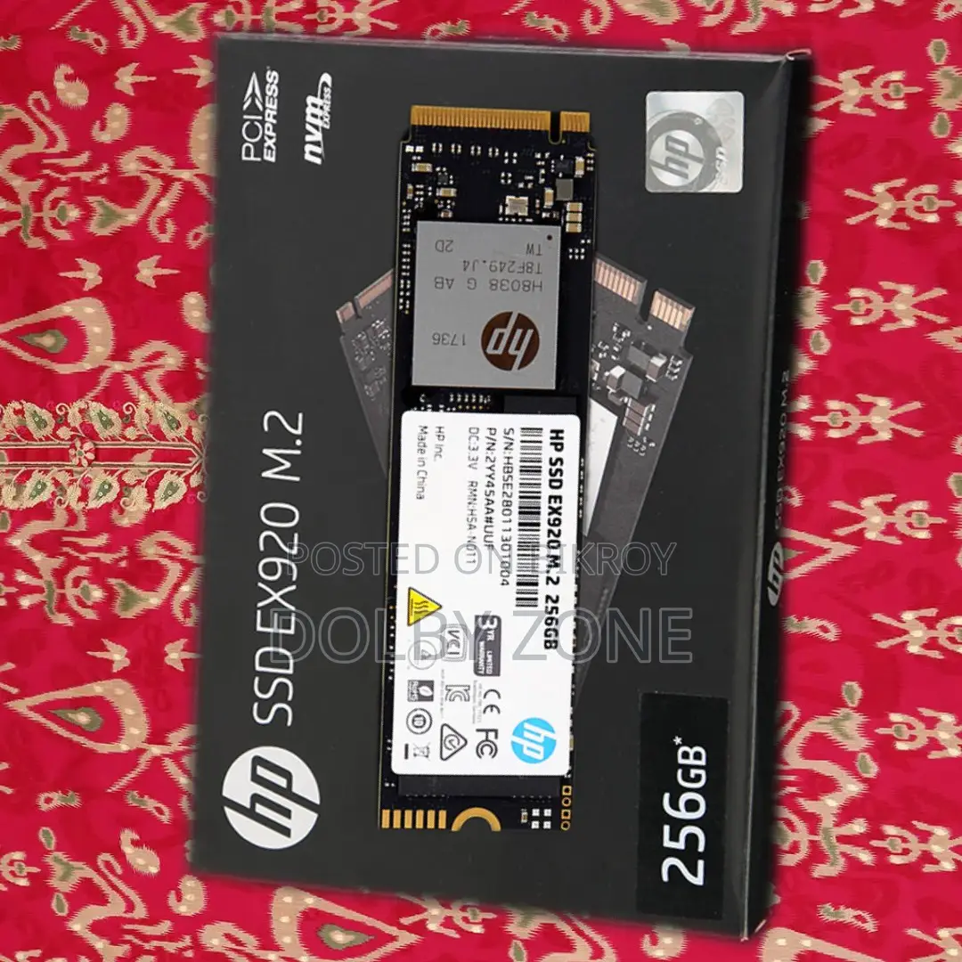 HP Ex920 256gb M.2 2280 Pcie Nvme SSD
