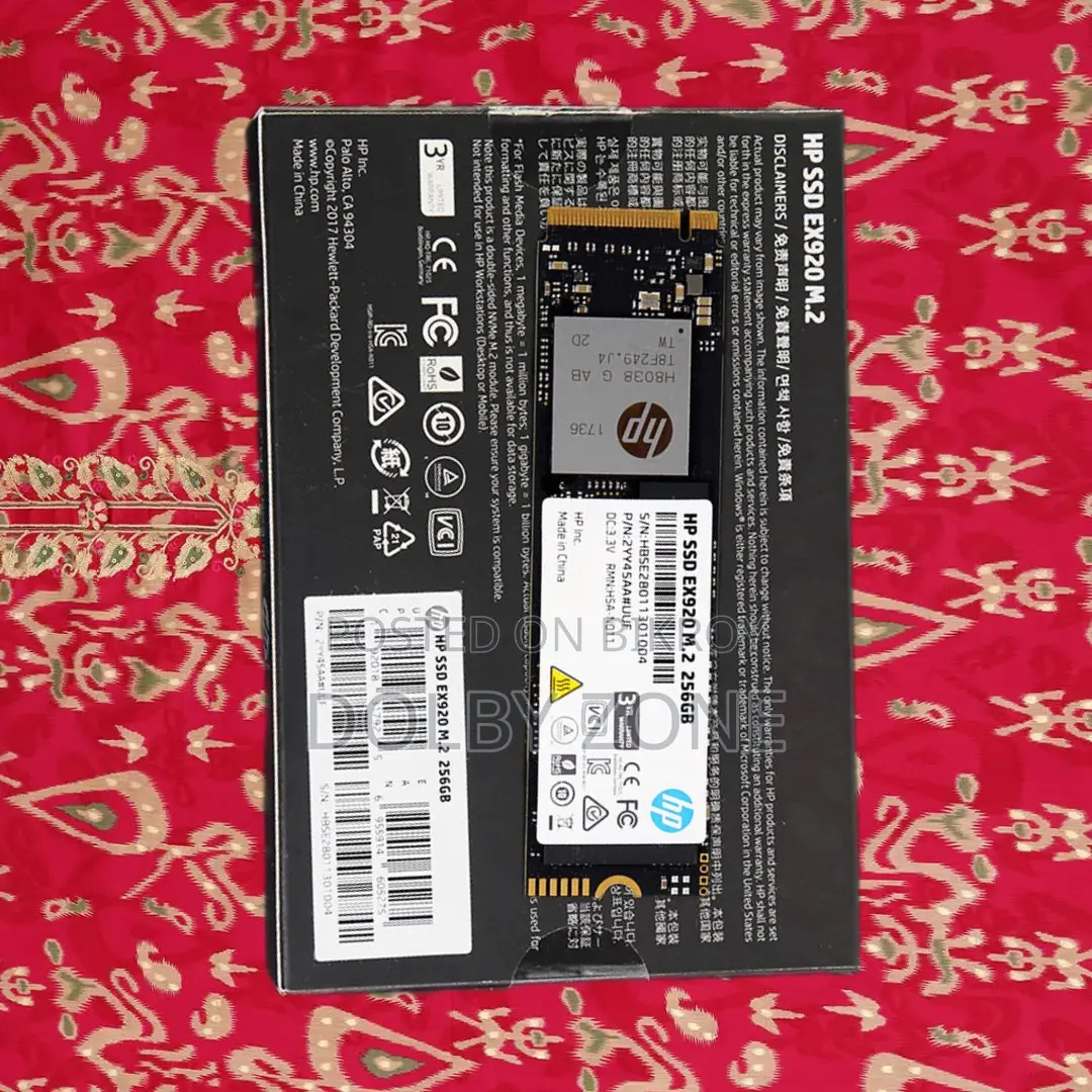 HP Ex920 256gb M.2 2280 Pcie Nvme SSD