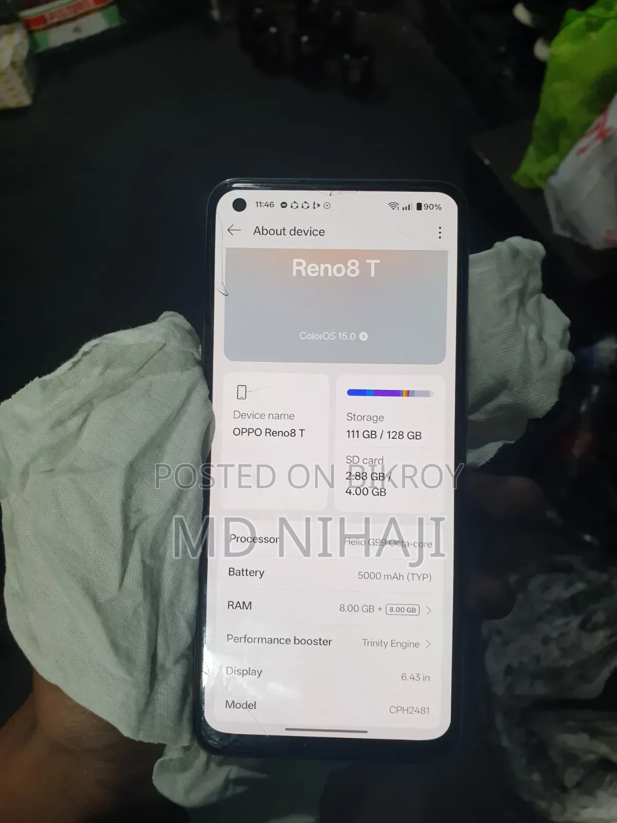 অপো রেনো ৮টি ১২৮ জিবি কমলা