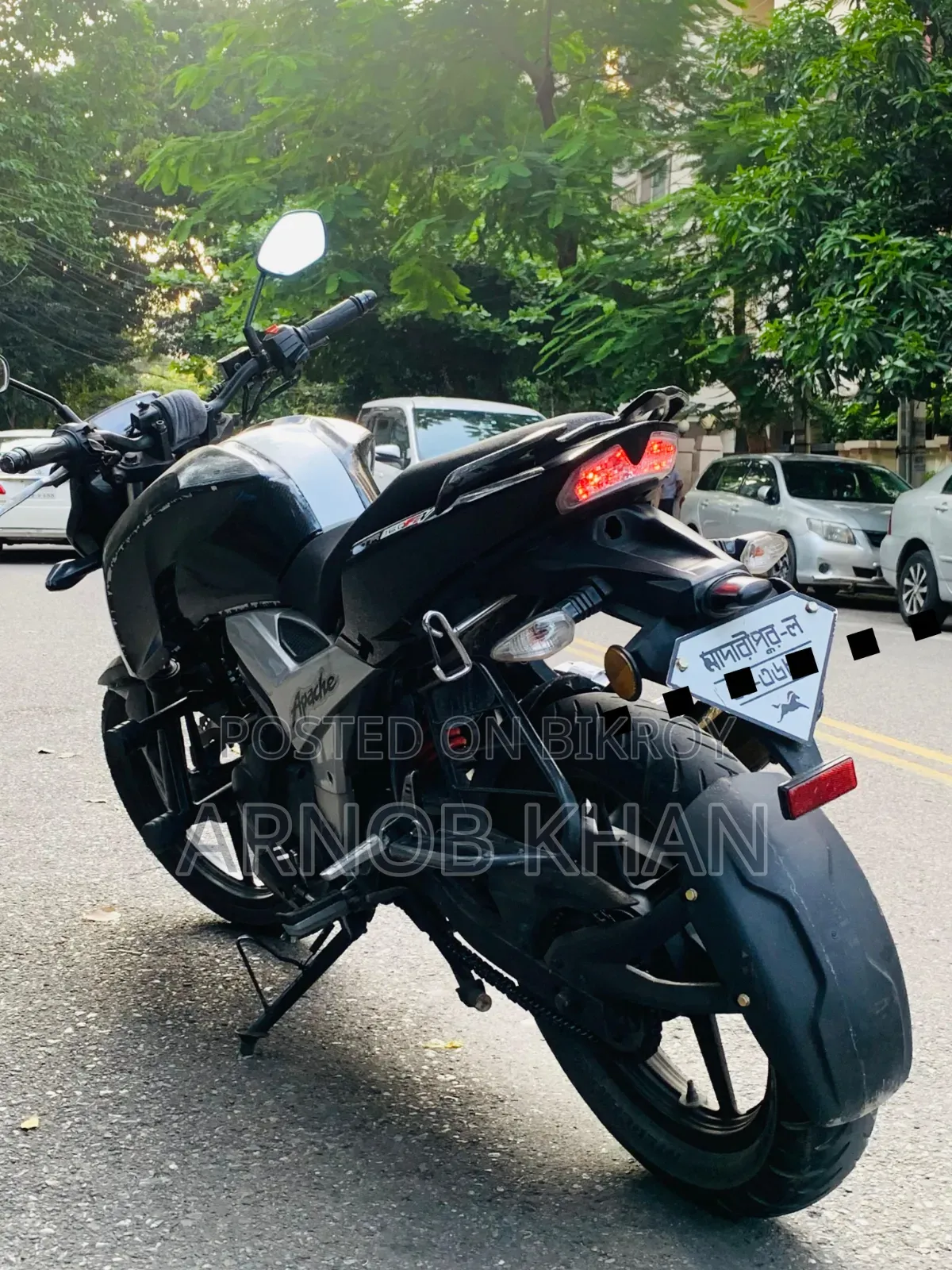 টিভিএস আপাচে ১৬০ ৪ভি ২০১৯ কালো