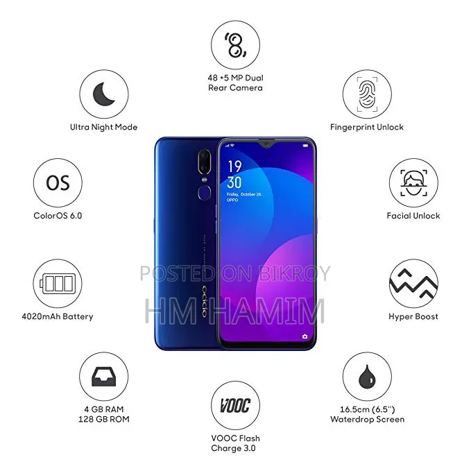 Oppo F11 128 GB Blue