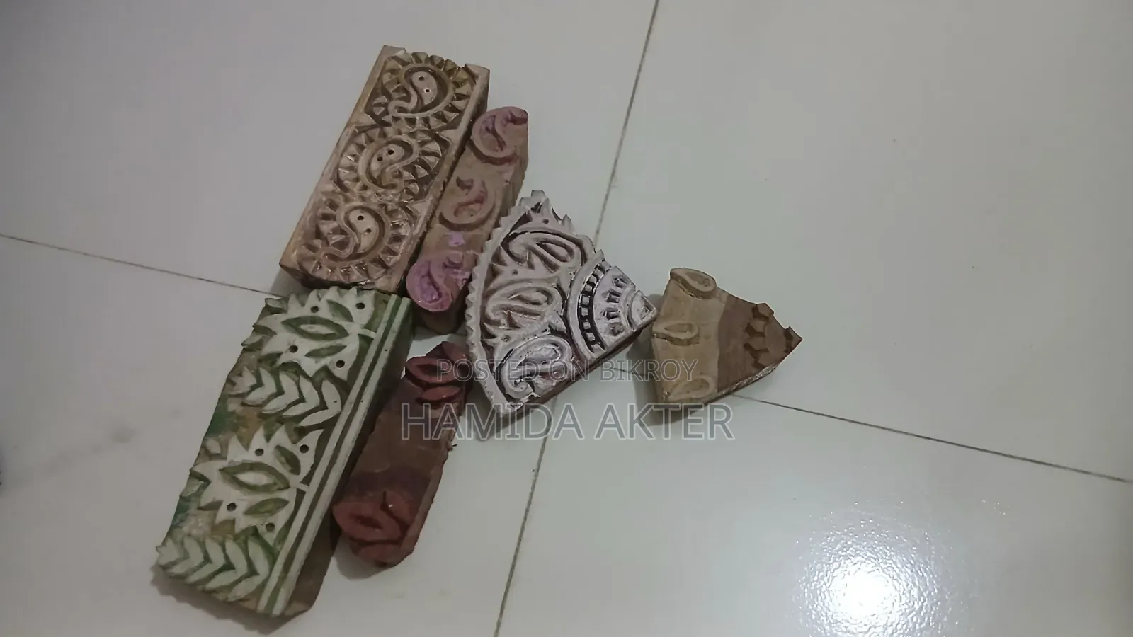 Some Block Print Dies Used for Sarees or Kameez