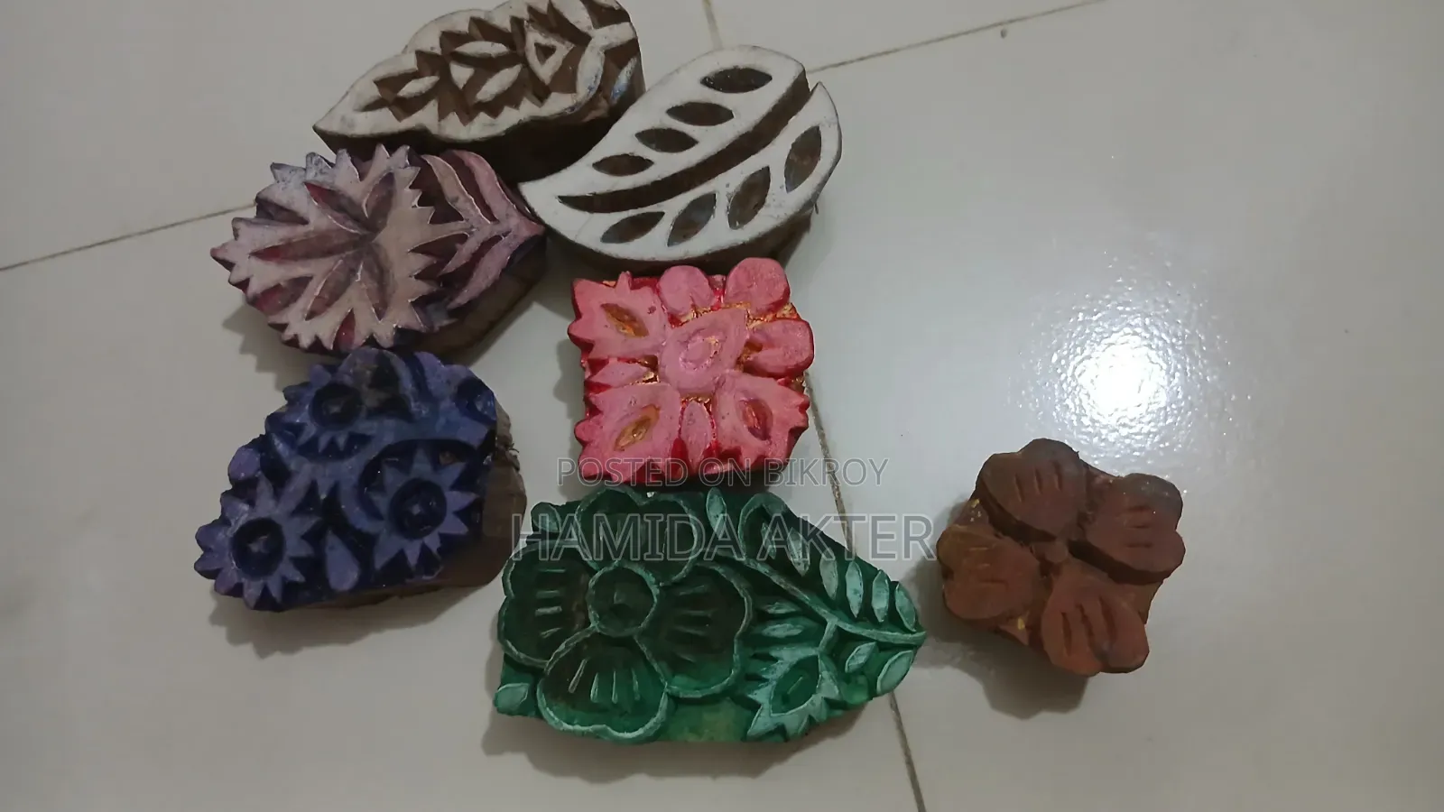 Some Block Print Dies Used for Sarees or Kameez