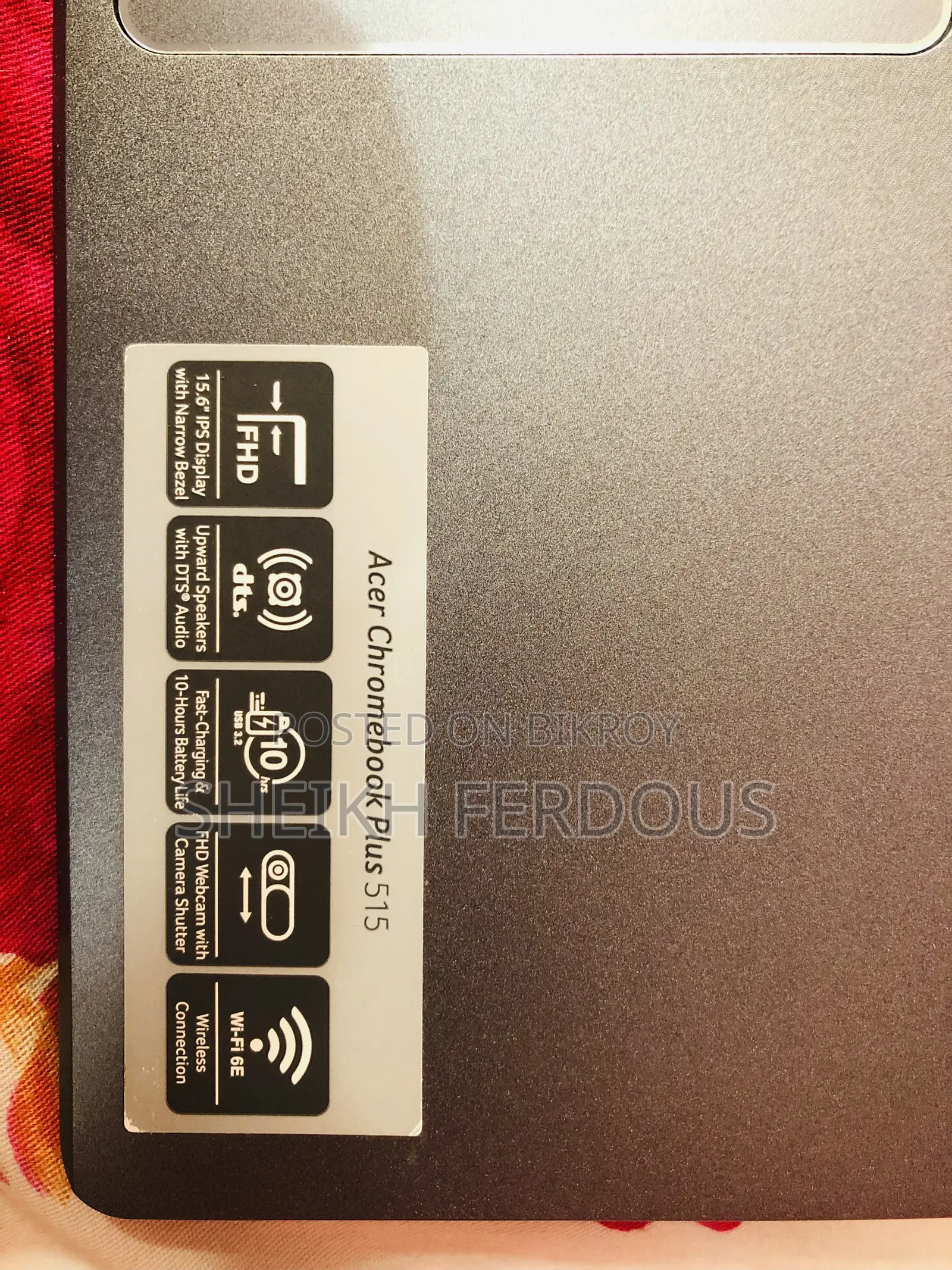 Laptop Acer Chromebook Plus 515 8GB Intel Core i3 SSD 128GB