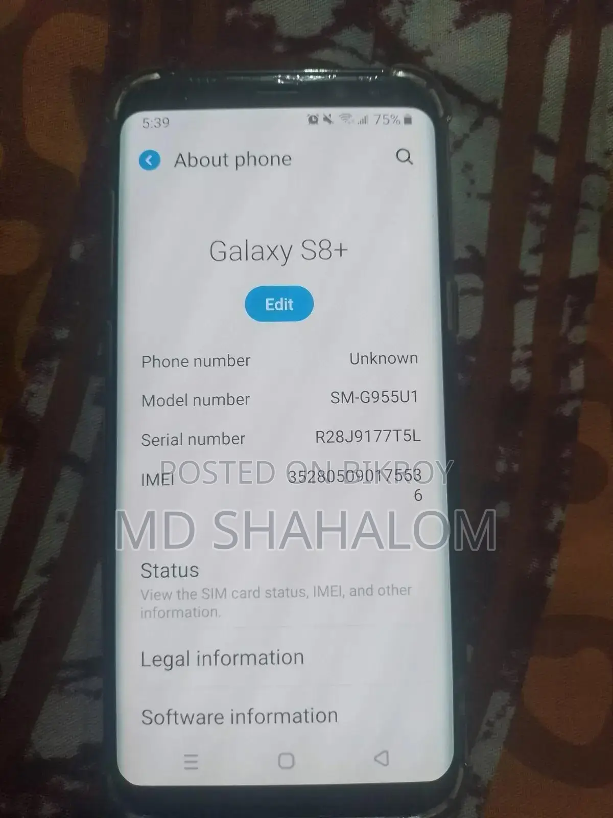 Samsung Galaxy S8 Plus 64 GB Black