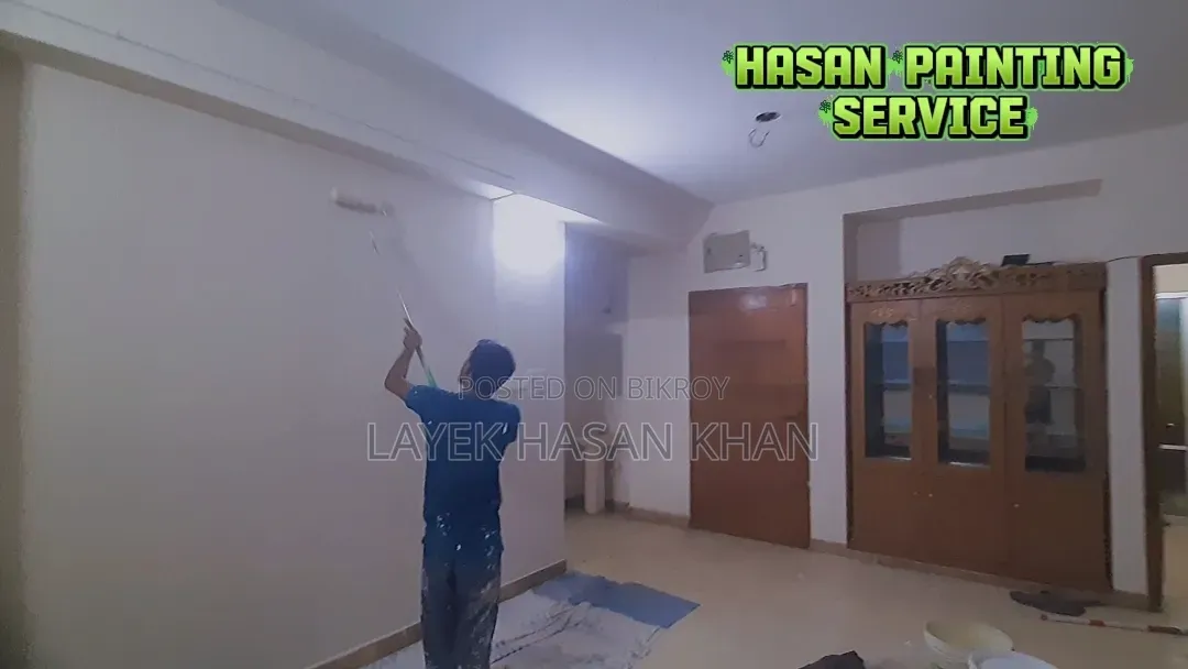 Painting work of houses, flats and offices is done