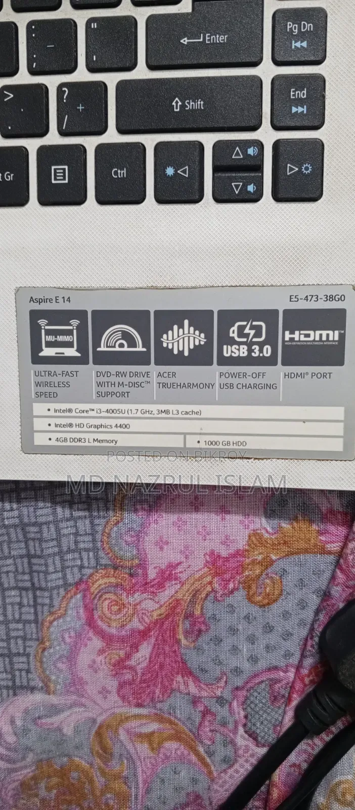 Laptop Acer AcerNote 760 6GB Intel Core i3 SSD 1TB