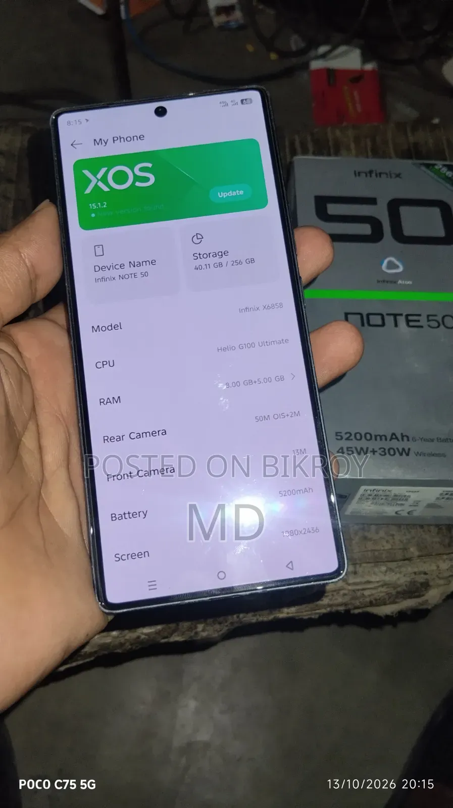 Infinix Note 50 4G 256 GB Black