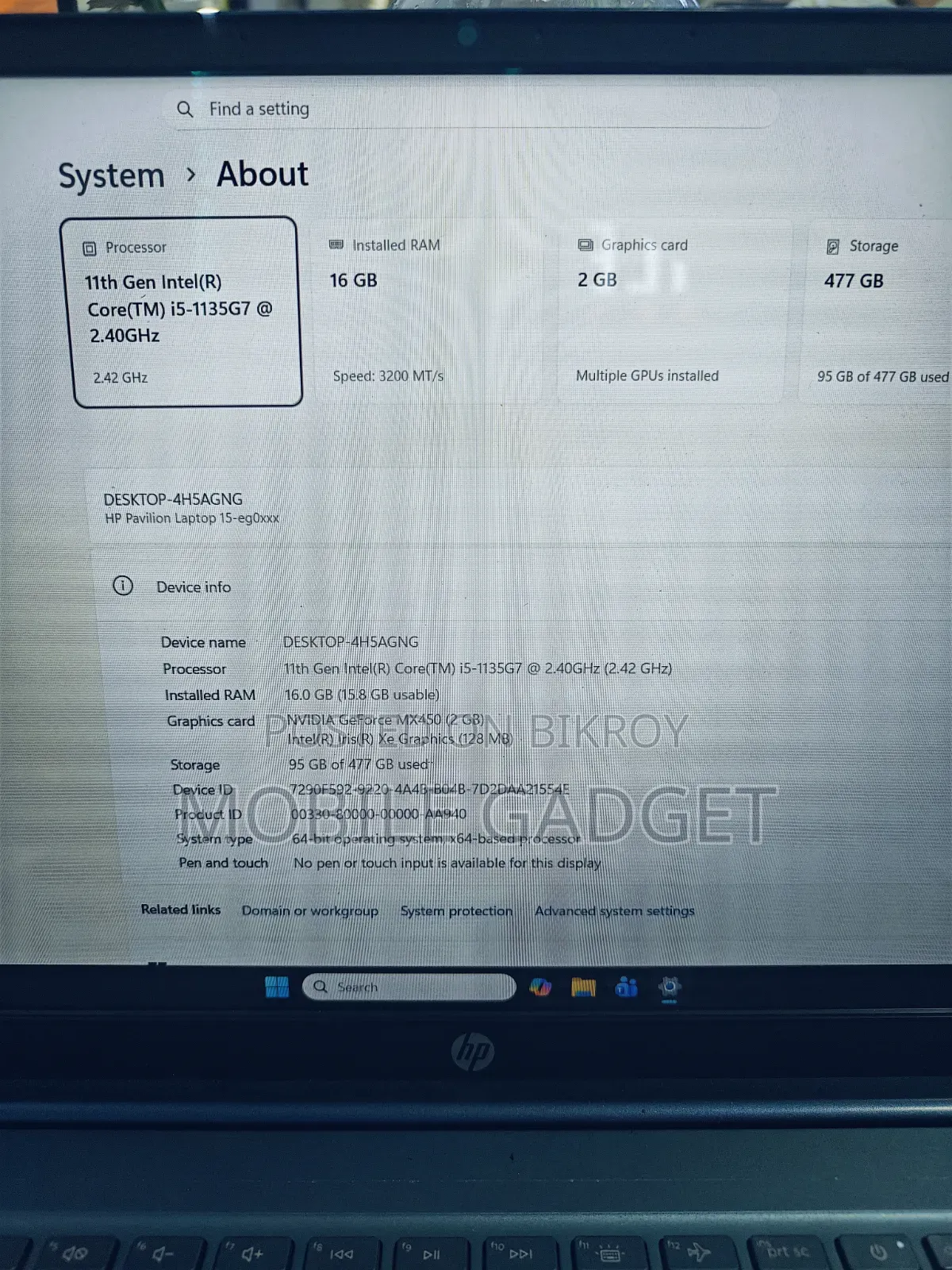 Laptop HP Pavilion 15 16GB Intel Core i5 SSD 512GB