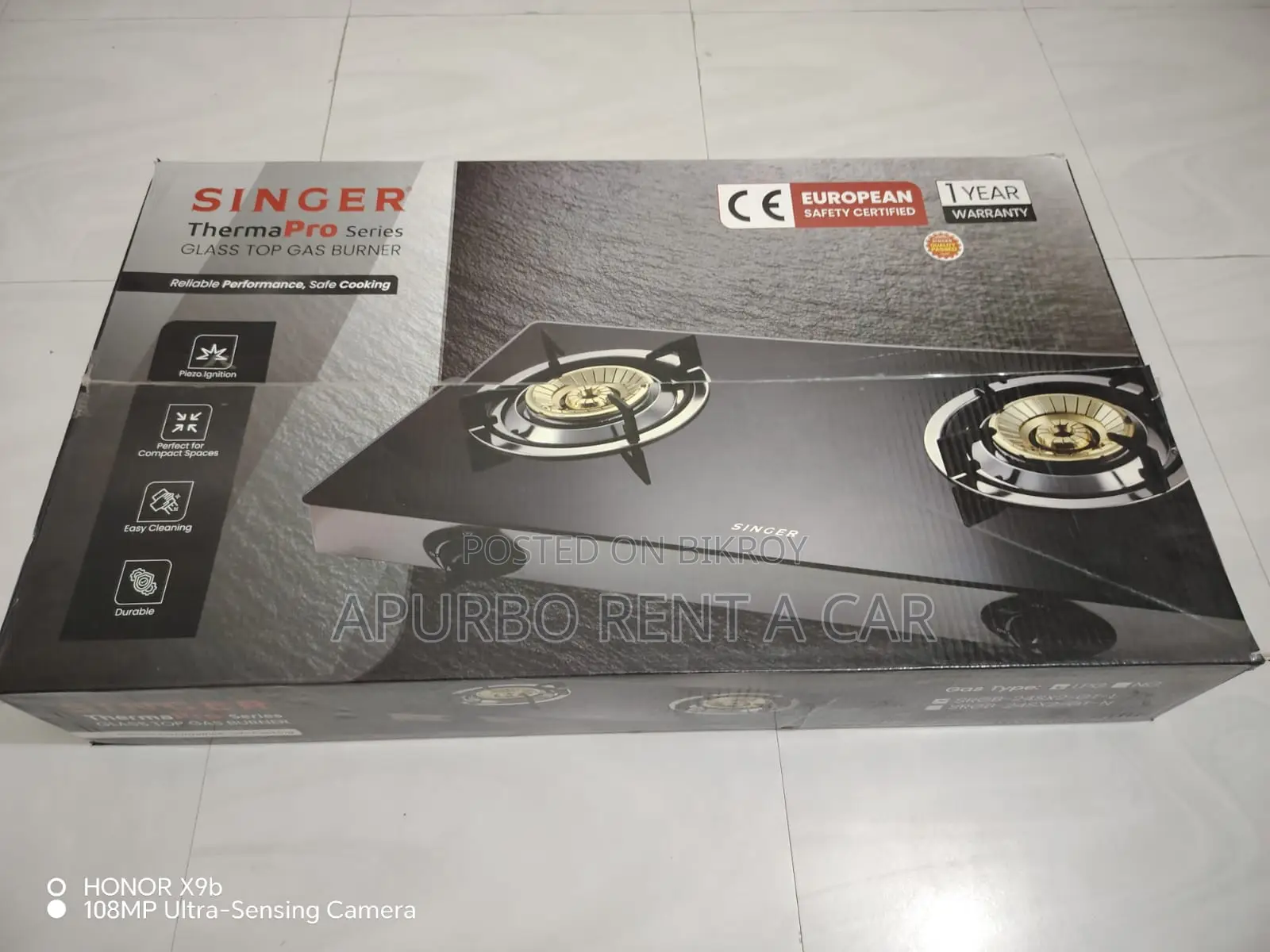 সিঙ্গার গ্লাস টপ গ্যাস বার্নার বিক্রয় করা হবে!
