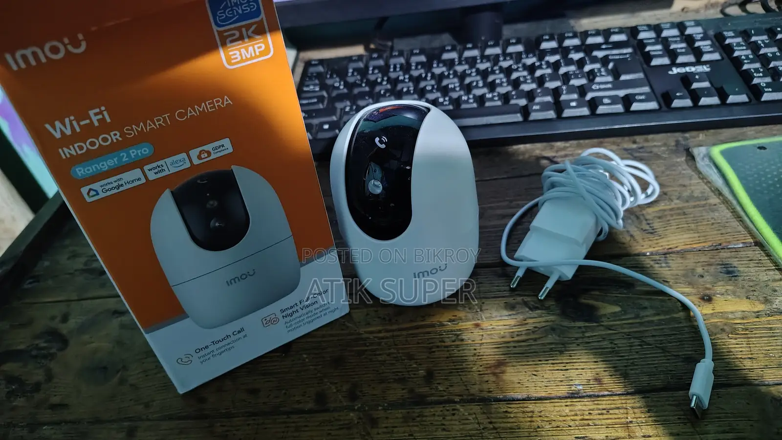 Imou Ranger 2 Pro 3MP (2K) Wi-Fi CCTV Camera – Full Box + 1 Year Warranty