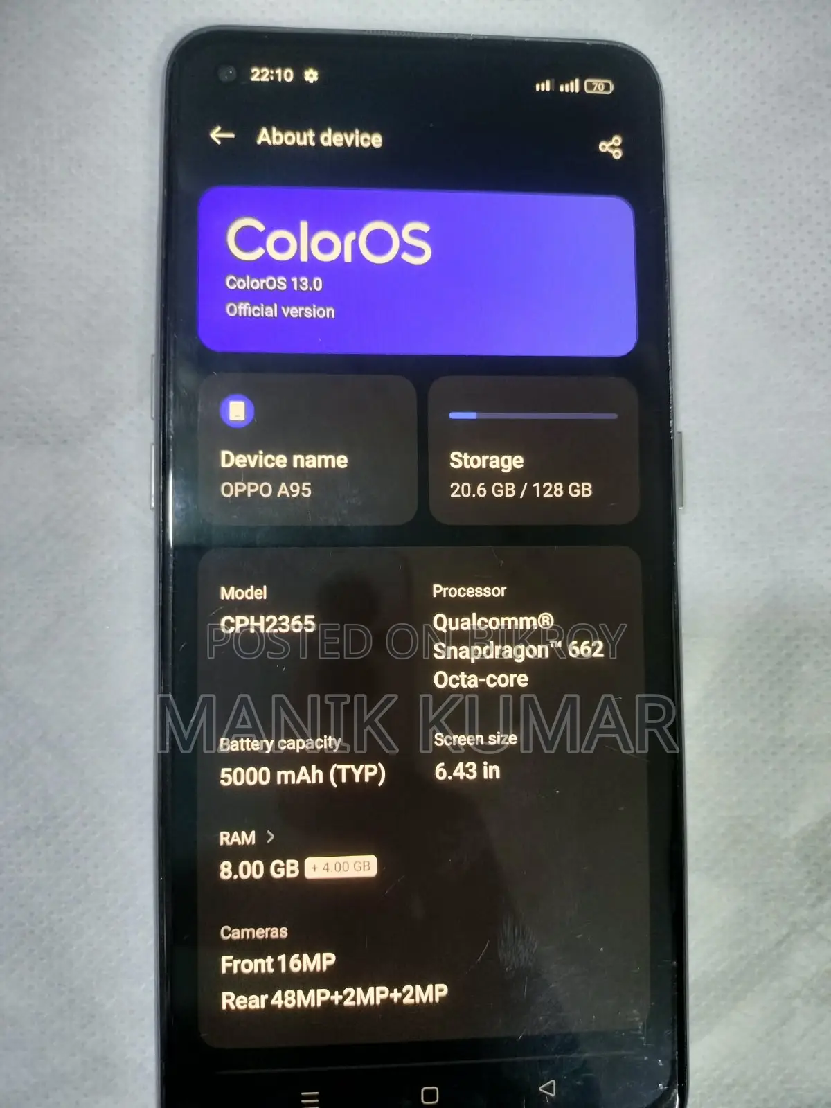 Oppo A95 128 GB Rose Gold