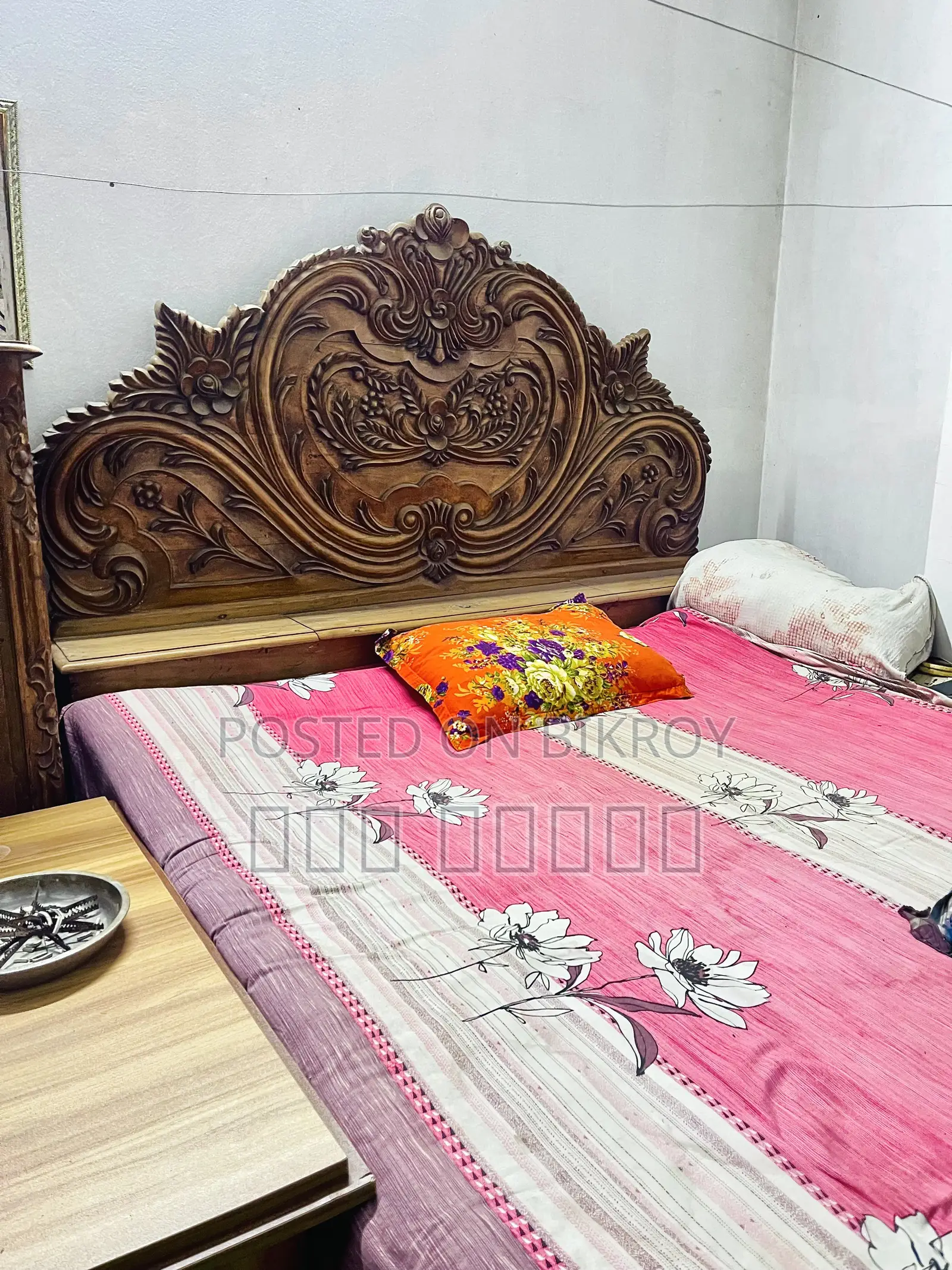 কড়ই কাঠের খাট ও ওয়ারড্রপ 