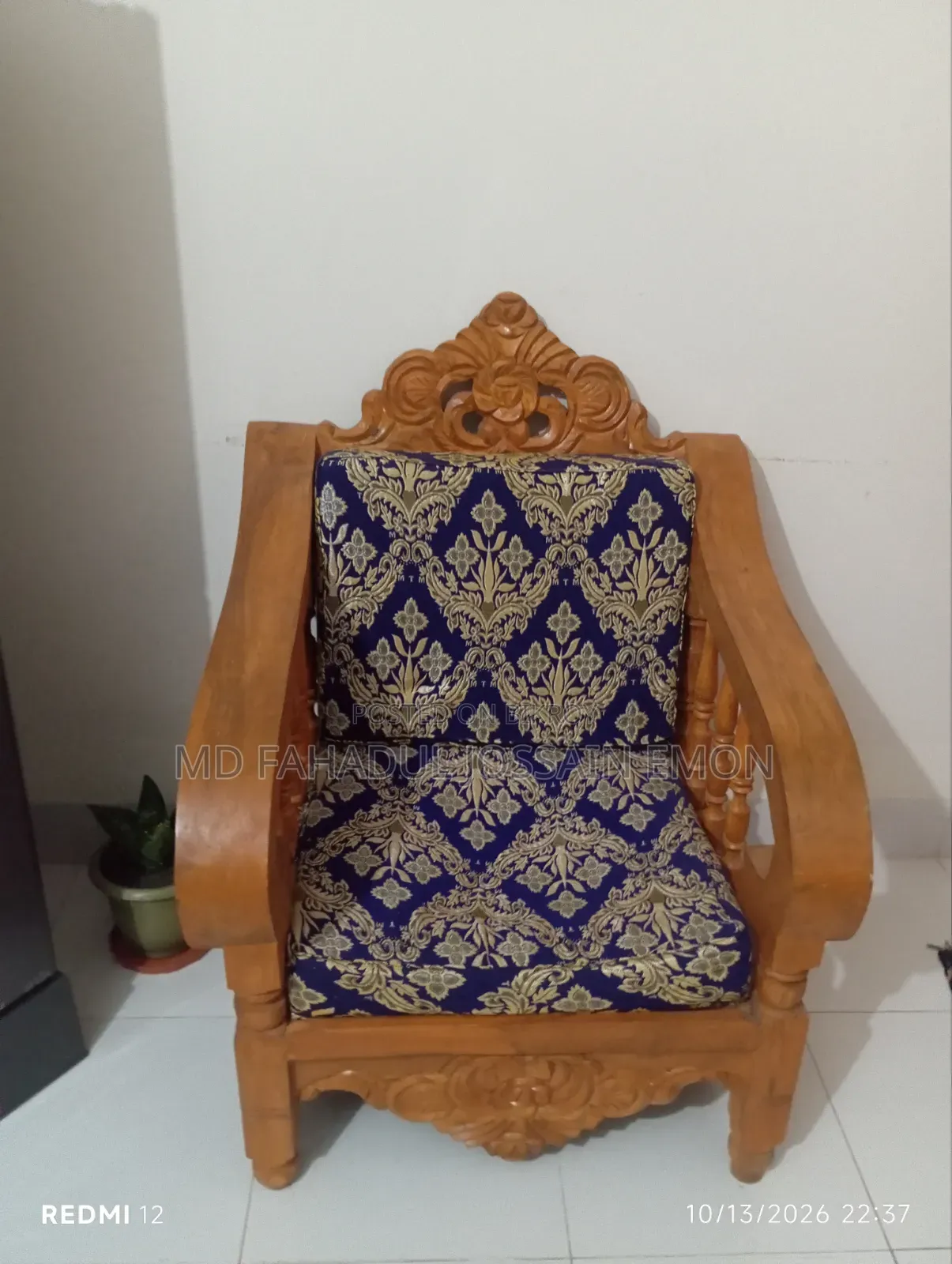 Good quality Chittagong teak wood sofa.