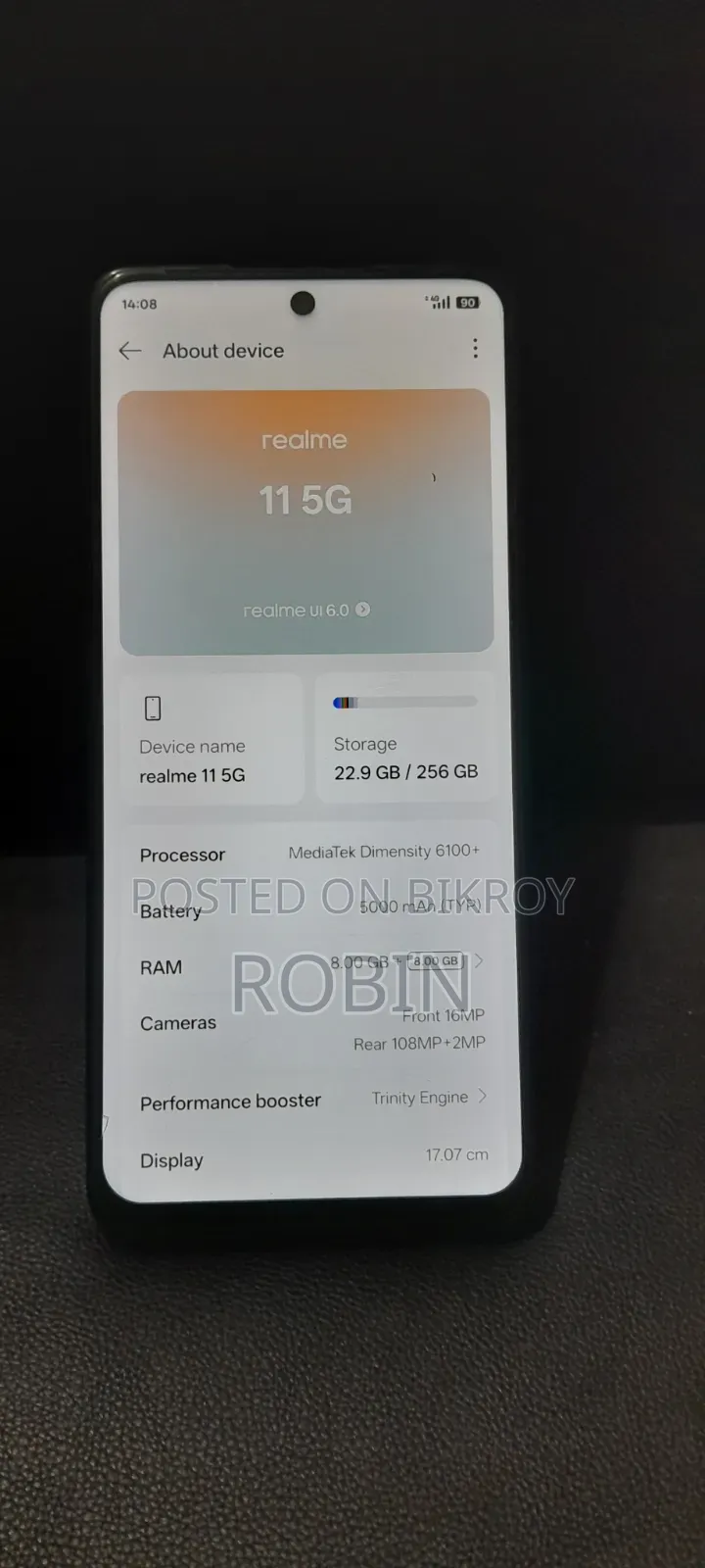 Realme 11 5G 256 GB Gray