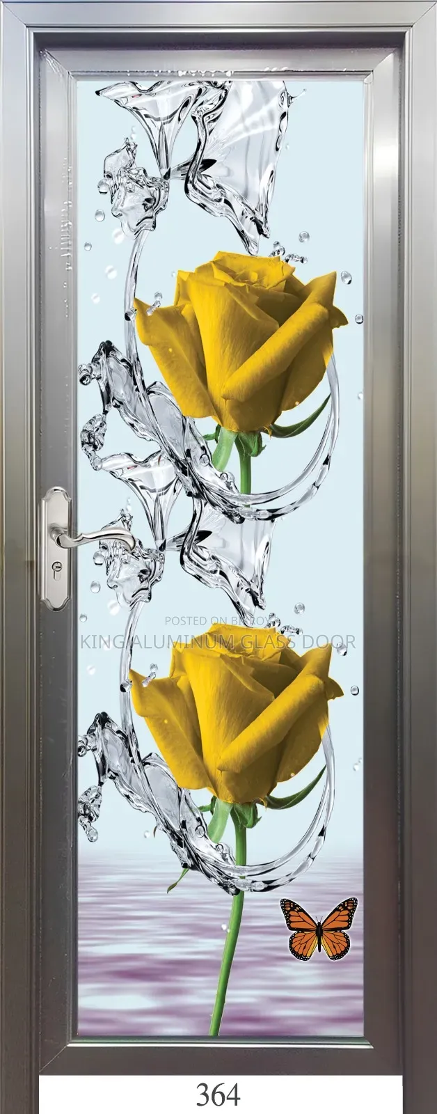 King Aluminium Temper Glass Door