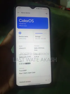 Oppo A16K 64 GB Bronze