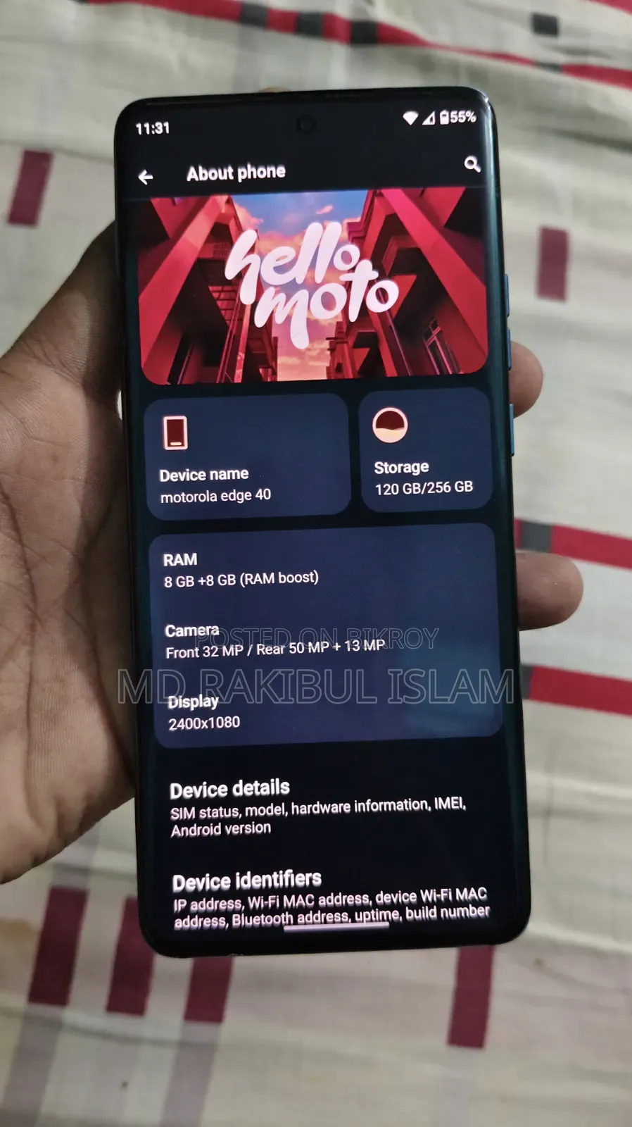 Motorola Edge 40 256 GB Blue