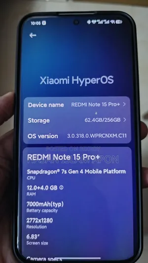 New Xiaomi Redmi Note 15 Pro+ 256 GB White
