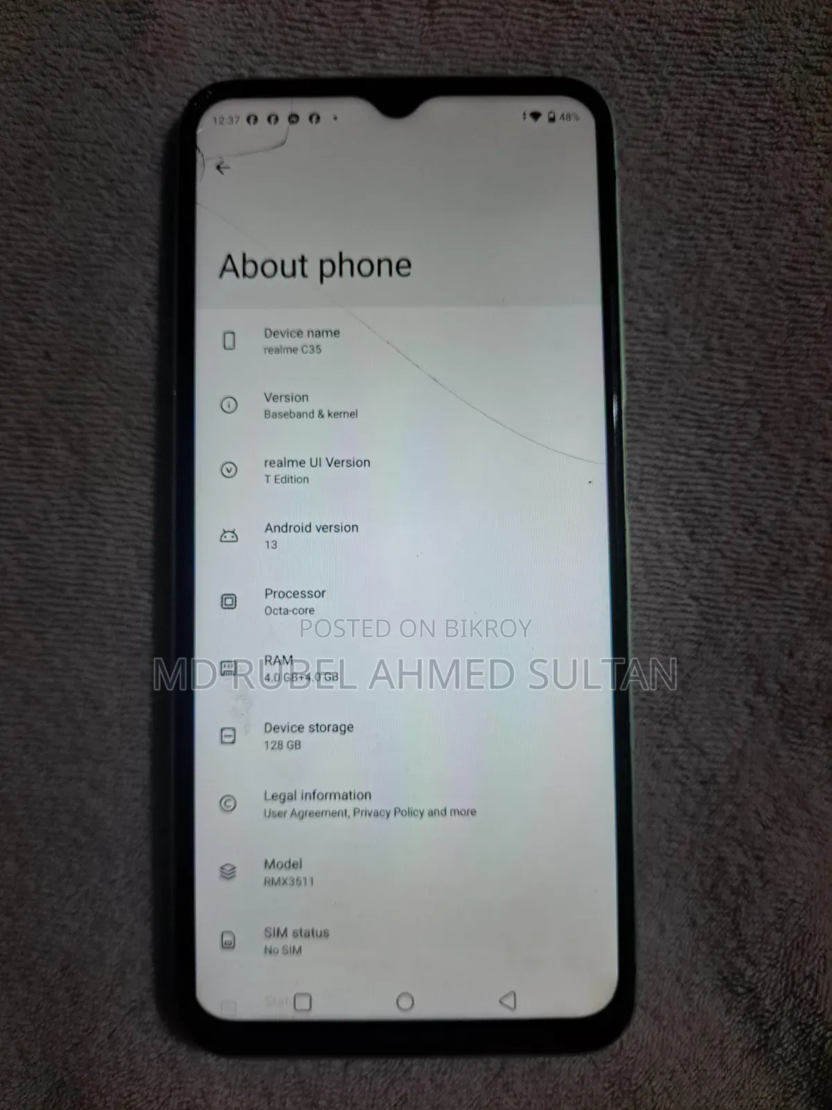 Realme C35 128 GB Graphite