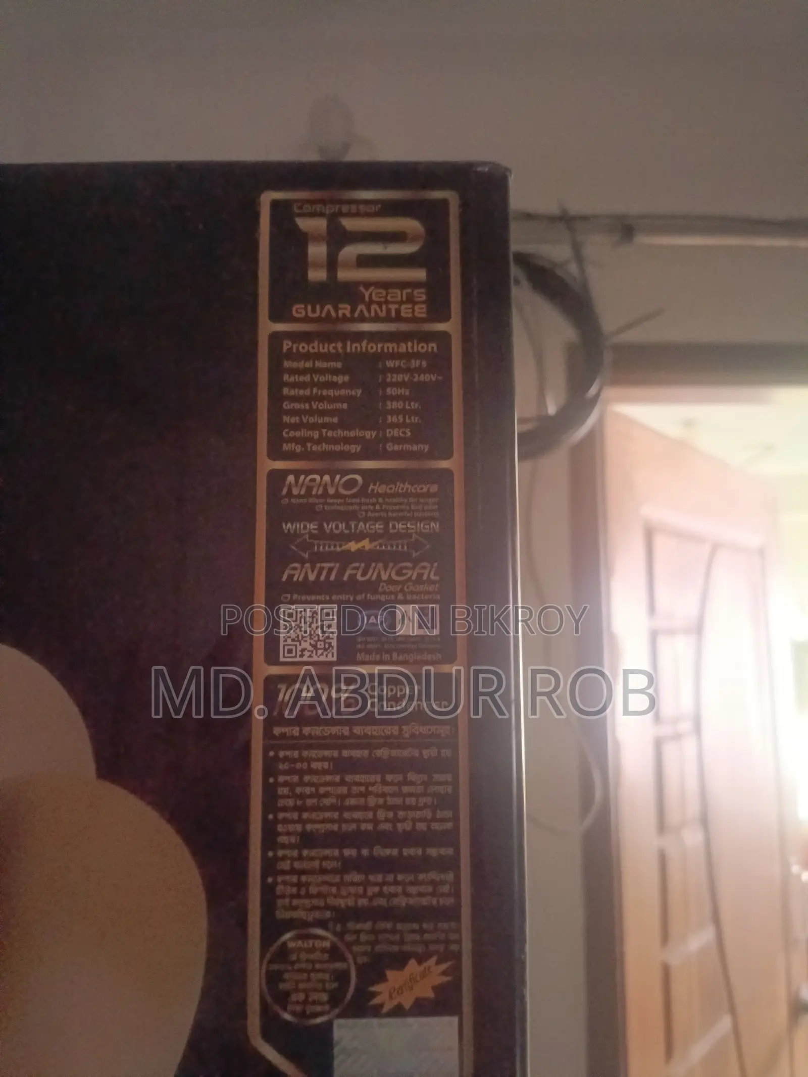 Walton Refrigerator 380 Liters