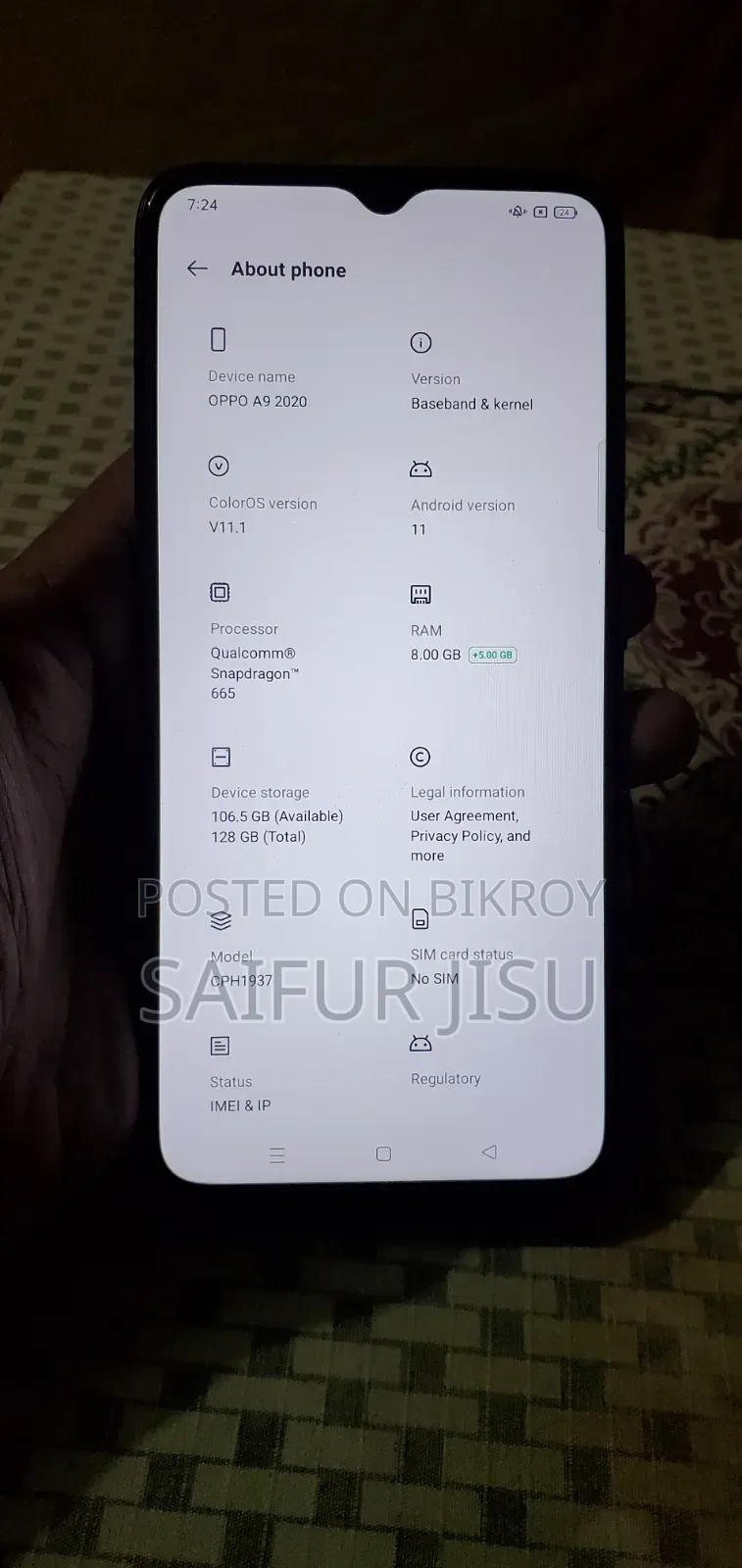 Oppo A9 128 GB Blue