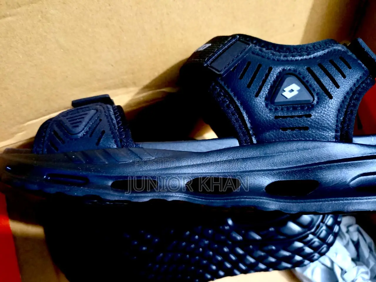 Lotto Black Sports Sandals for Men