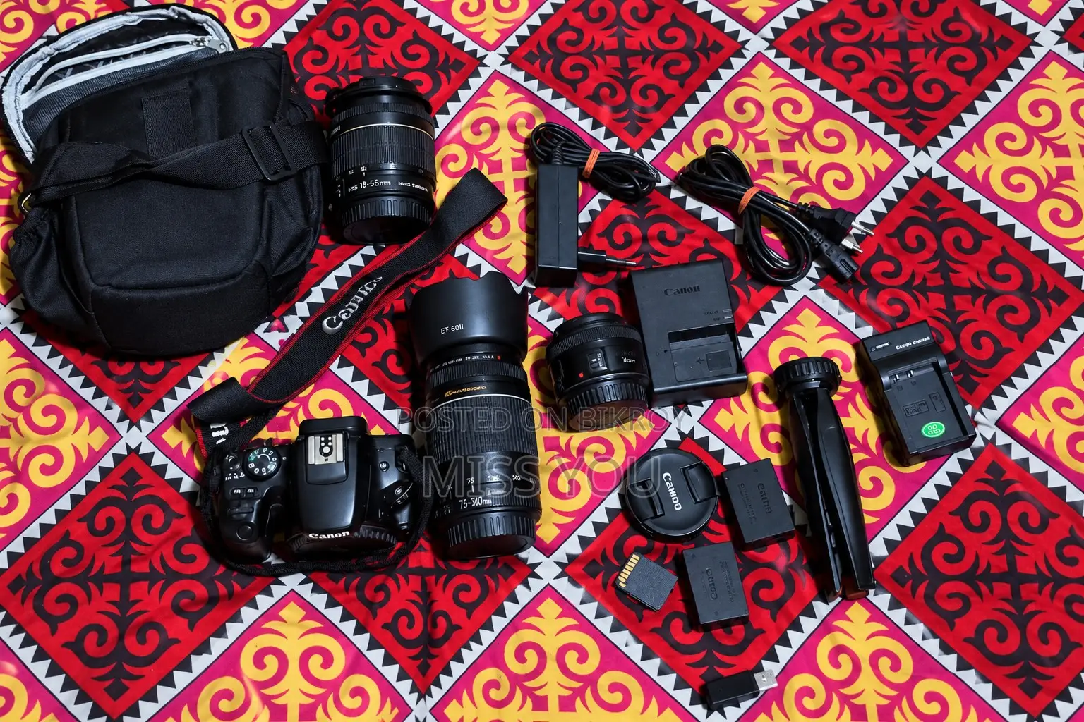 Full Box Camera For Sale With 3 Lenses | 75-300mm 18-55mm 50mm