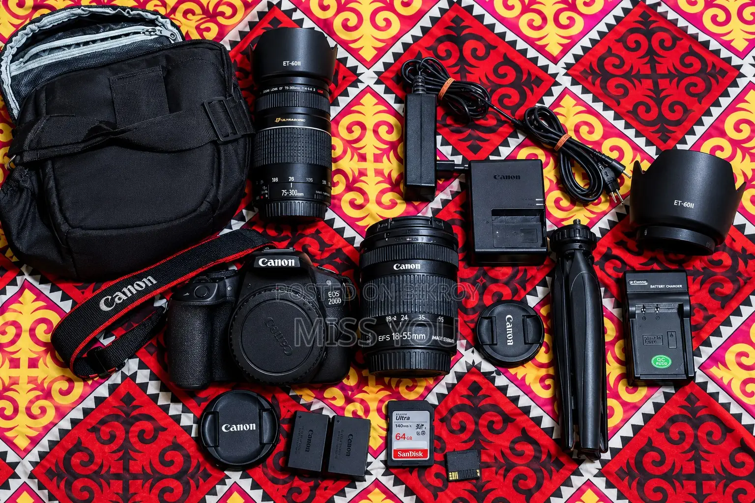 Full Box Camera For Sale With 3 Lenses | 75-300mm 18-55mm 50mm