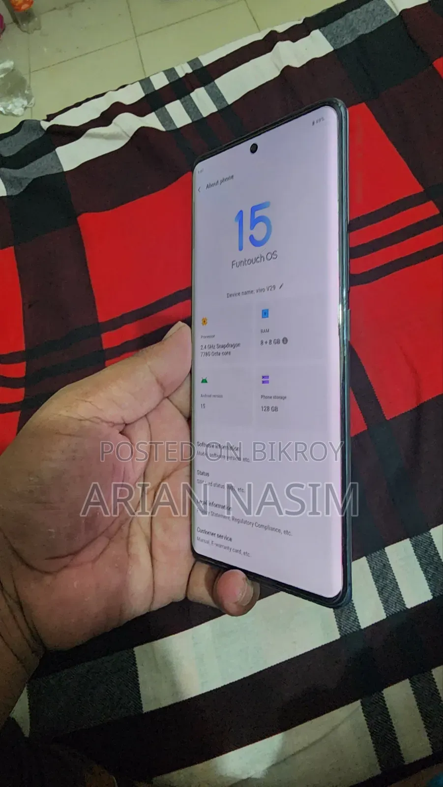 Vivo V29 256 GB Blue